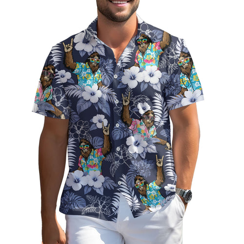 Funny Bigfoot Hawaiian shirt