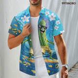Funny Pickle Hawaiian shirt view 4