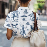 Western Cowboy Hawaiian shirt view 5
