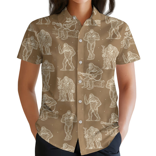 Funny Bigfoot Hawaiian shirt view 2