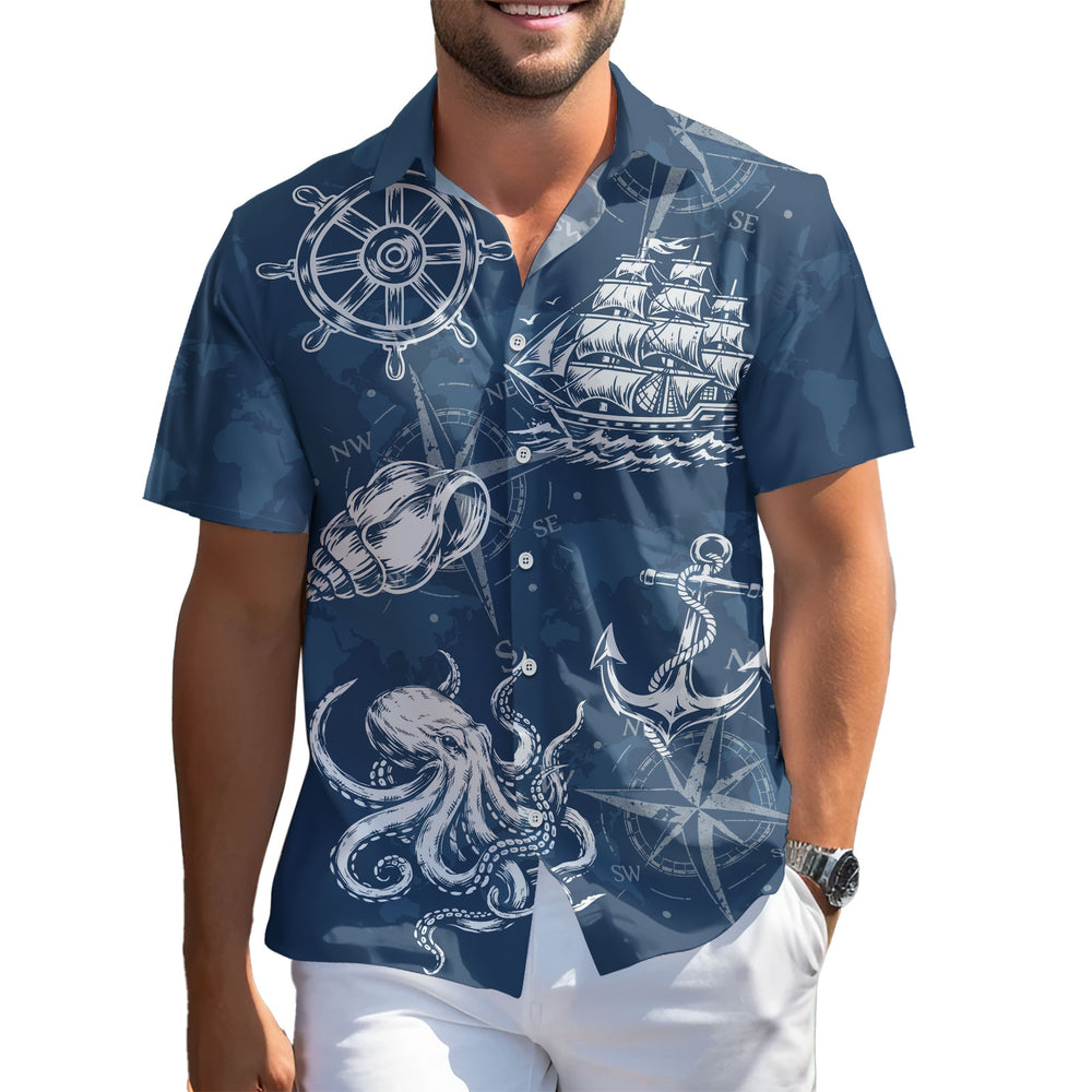 Ocean Octopus Hawaiian Shirt – Short Sleeve Button-Down