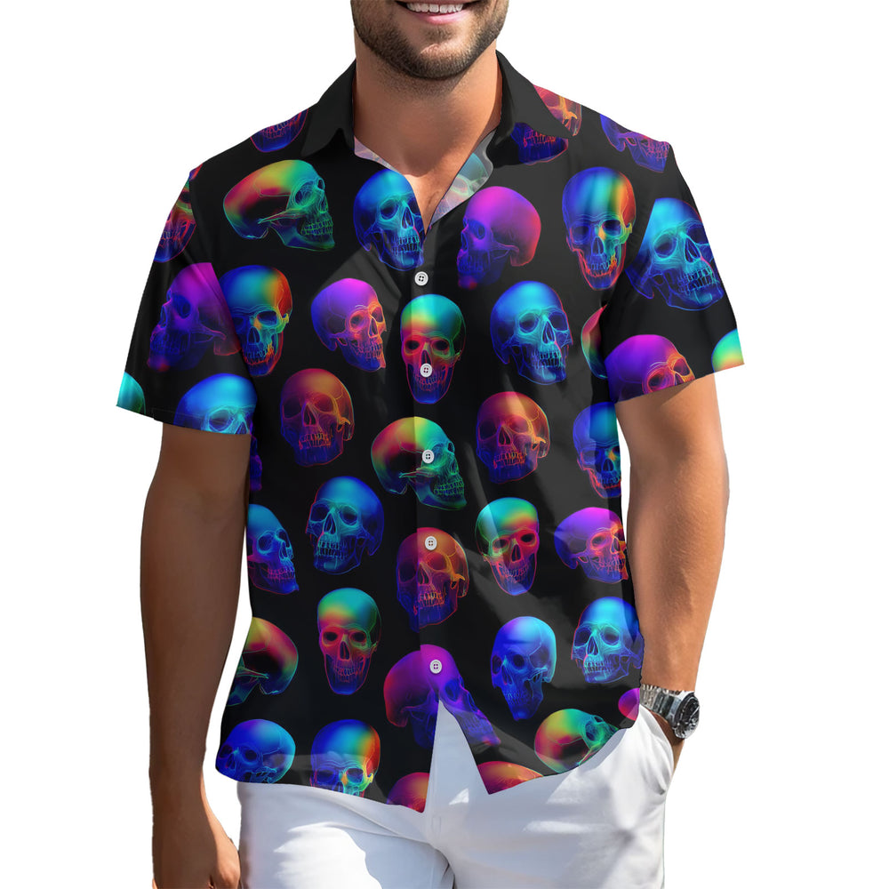 Skeleton Skull Hawaiian Shirt – Short Sleeve Button-Down