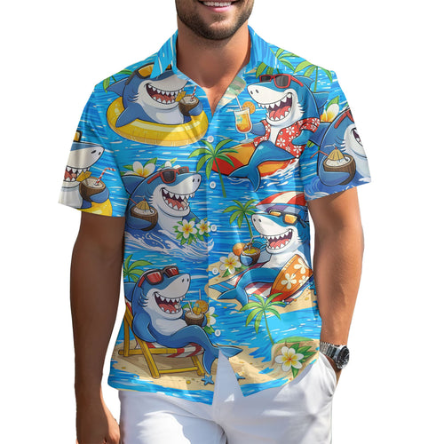Funny Shark Hawaiian shirt