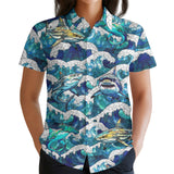 Funny Shark Hawaiian shirt view 3