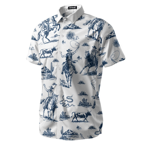 Western Cowboy Hawaiian shirt view 2