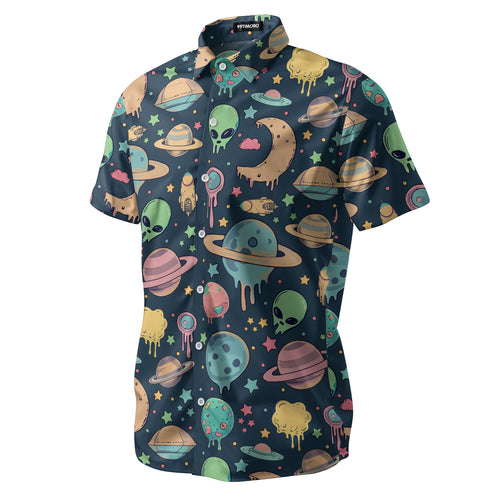 Alien UFO Hawaiian shirt view 2
