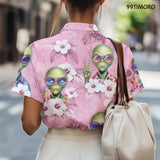 Alien UFO Hawaiian shirt view 5
