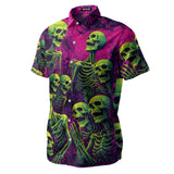 Skeleton Skull Hawaiian shirt view 2
