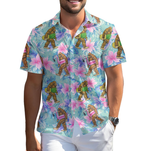 Funny Bigfoot Hawaiian shirt