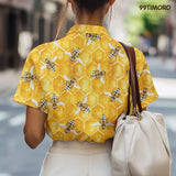 Funny Honey Bee Hawaiian shirt view 5