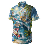 Skeleton Skull Hawaiian shirt view 2