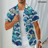 Funny Shark Hawaiian shirt view 4