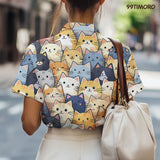 Cute Cat Hawaiian shirt view 5
