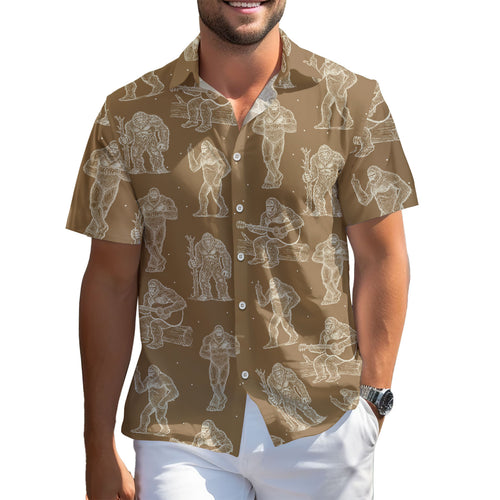 Funny Bigfoot Hawaiian shirt