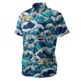 Funny Shark Hawaiian shirt view 2