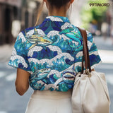 Funny Shark Hawaiian shirt view 5