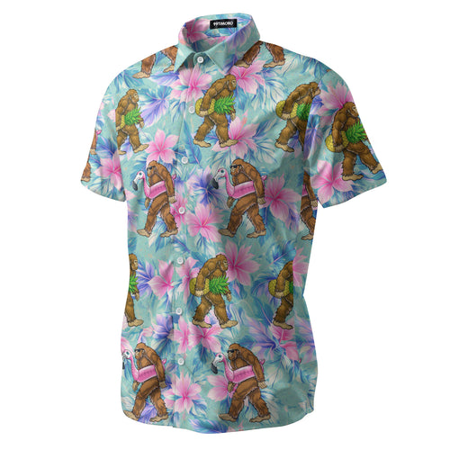 Funny Bigfoot Hawaiian shirt view 2