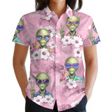 Alien UFO Hawaiian shirt view 3