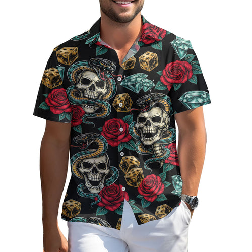 Skeleton Skull Hawaiian shirt