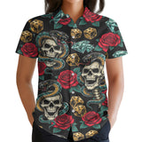 Skeleton Skull Hawaiian shirt view 3