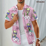Alien UFO Hawaiian shirt view 4
