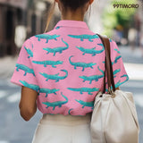 Funny Crocodile Hawaiian shirt view 5