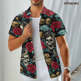 Skeleton Skull Hawaiian shirt view 4