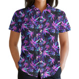 Weed Leaf Print Hawaiian shirt view 3