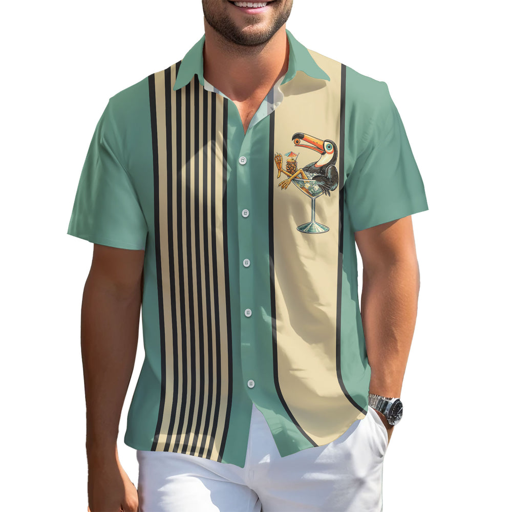 Toucan Cocktail Hawaiian Shirt – Short Sleeve Button-Down
