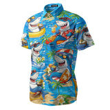 Funny Shark Hawaiian shirt view 2