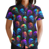 Skeleton Skull Hawaiian shirt view 3