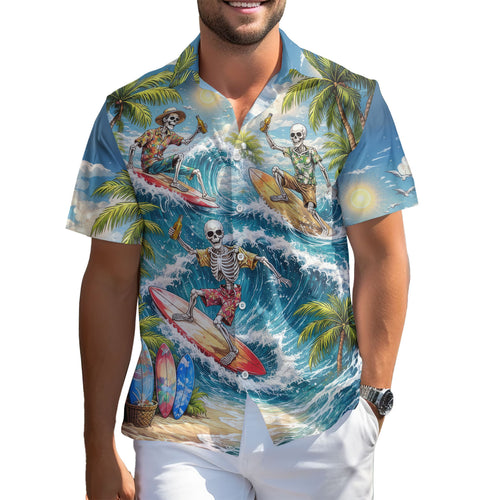 Skeleton Skull Hawaiian shirt