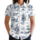 Western Cowboy Hawaiian shirt view 3
