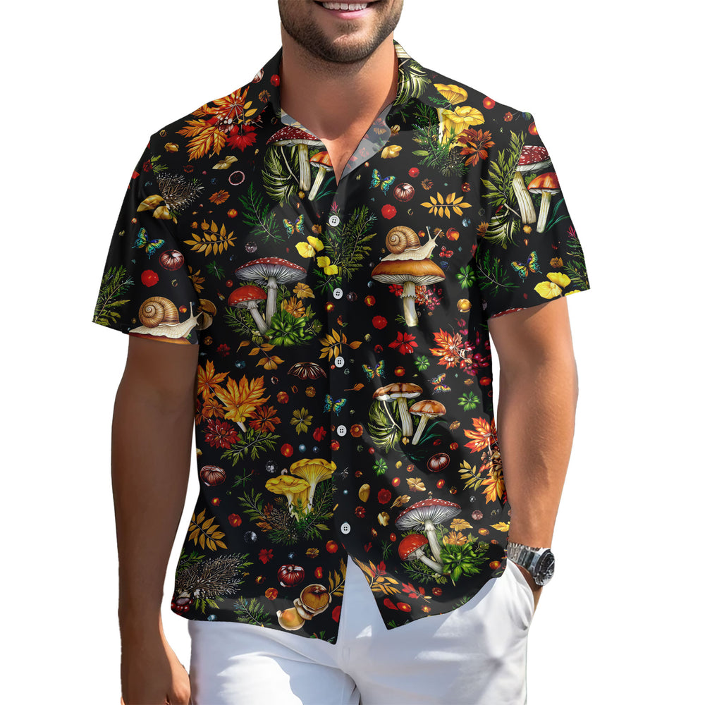 Funny Mushroom Hawaiian Shirt – Short Sleeve Button-Down