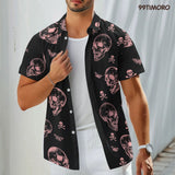 Skeleton Skull Hawaiian shirt view 4