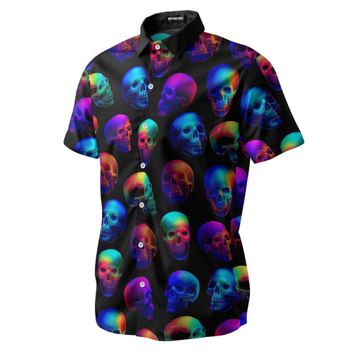 Skeleton Skull Hawaiian shirt view 2