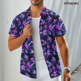 Weed Leaf Print Hawaiian shirt view 4
